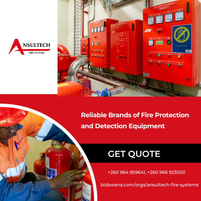 Reliable brands of fire protection and detection equipment