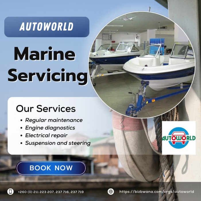 An extensive range of boats and marine engines