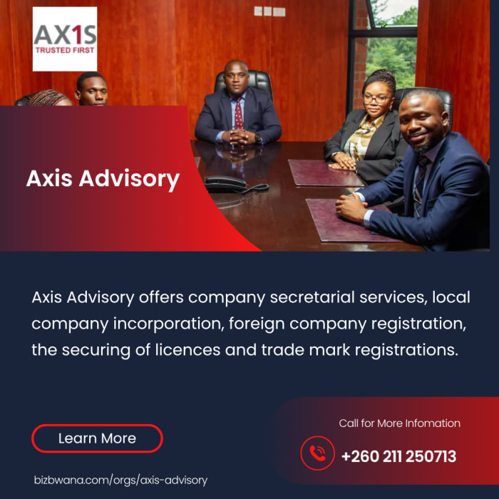 Professional business setup and compliance services in Zambia