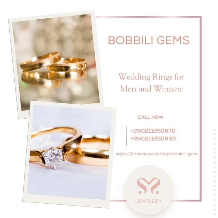 A wide selection of wedding rings for men and women