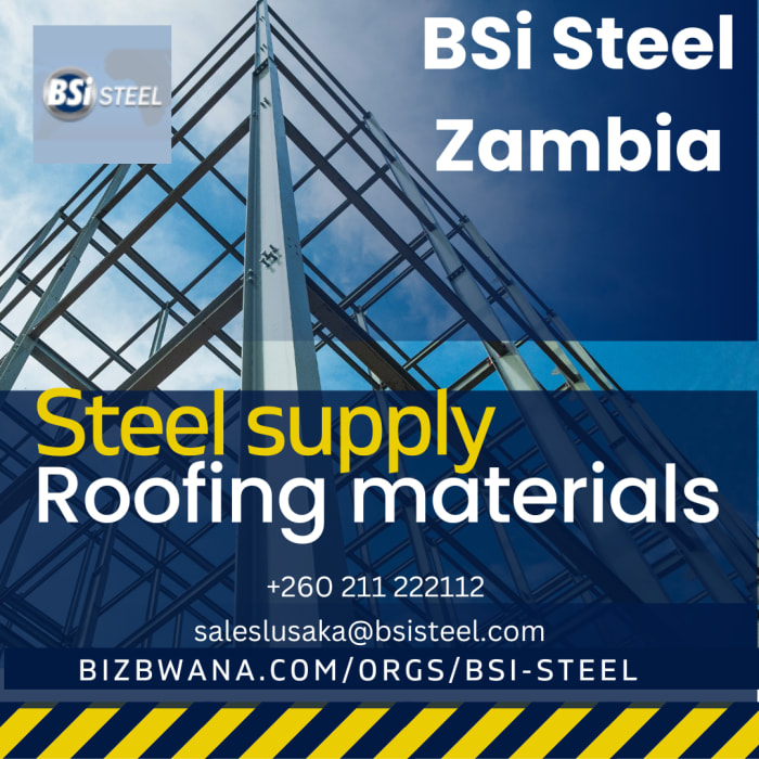 BSi Steel Zambia is a subsidiary of BSi Steel, a renowned South African steel supplier with a presence in several African countries.