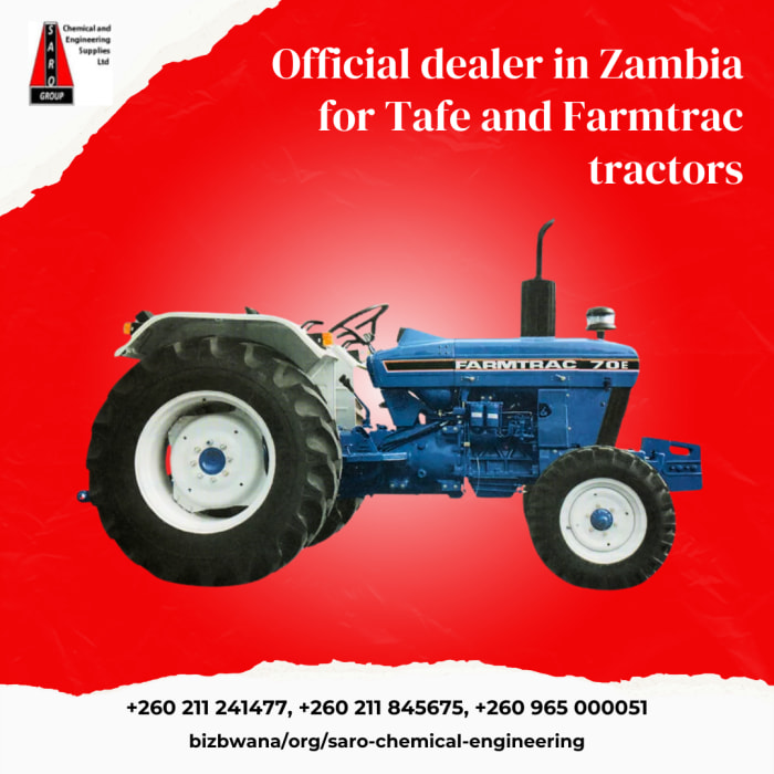 Power Your Farm with Tafe & Farmtrac Tractors from Saro Group – Zambia's Trusted Dealer!