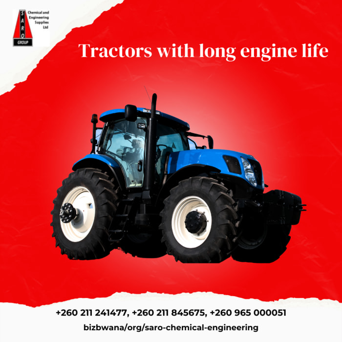 Tractors with long engine life