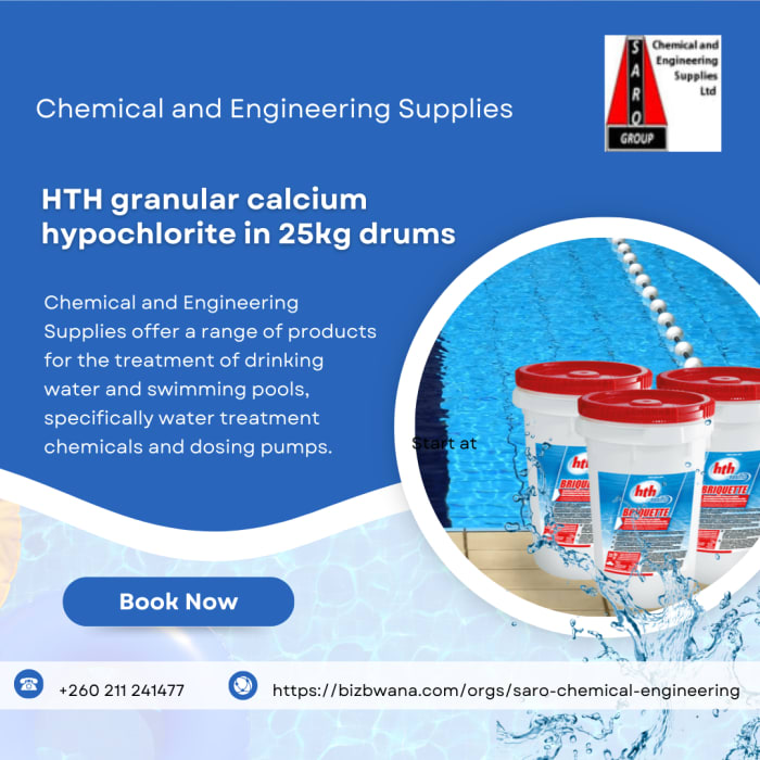 HTH granular calcium hypochlorite in 25kg drums