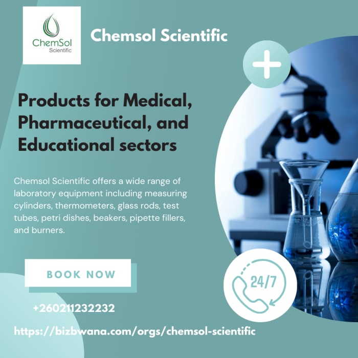 Products for clients in the medical, pharmaceutical and educational industry