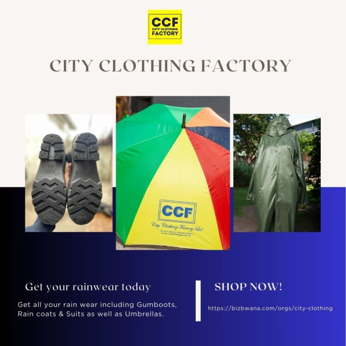 Head to City Clothing Factory for all your rain gear needs