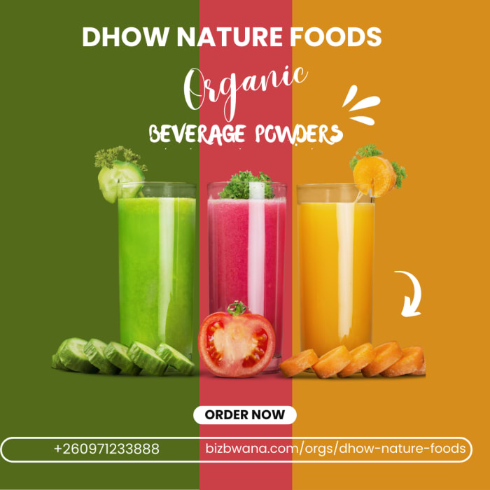 Prioritize your health and well-being with Dhow Nature Foods' Organic Beverages