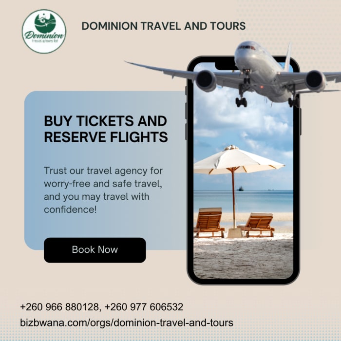 Jetset to your dream destinations with Dominion Travel and Tours! 