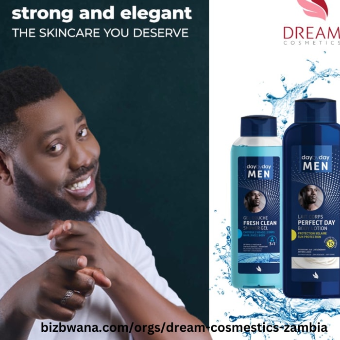 Men's skincare by Dream Cosmetics Zambia is a comprehensive line of products designed specifically to address the unique needs of men's skin.