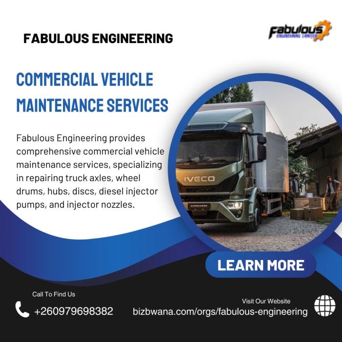 Complete commercial vehicle maintenance services