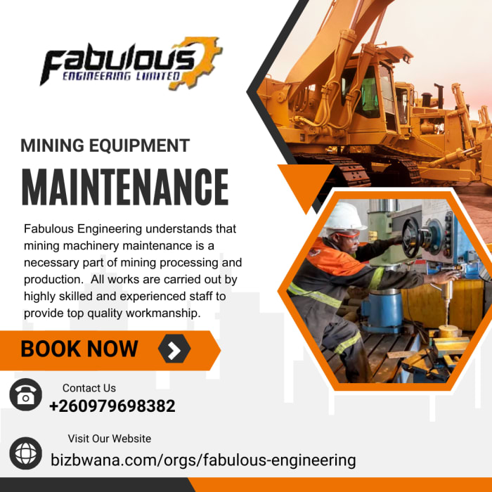 Repair and refurbishment on any type of mining equipment