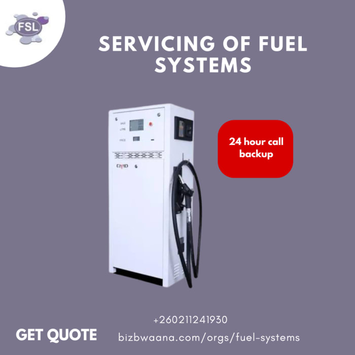 Servicing of fuel systems