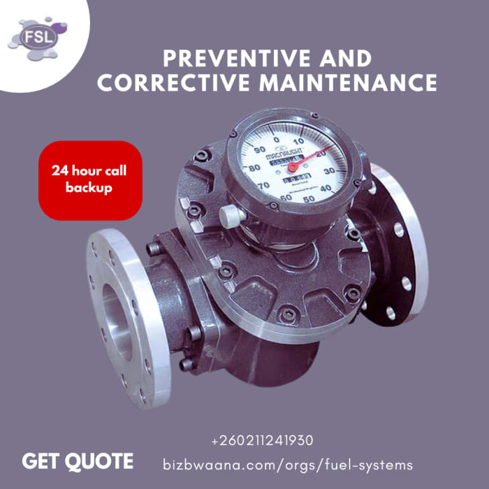 Preventive and corrective maintenance
