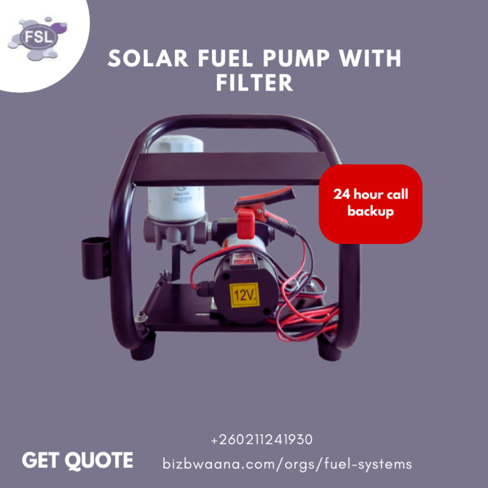 Solar Fuel Pump with Filter