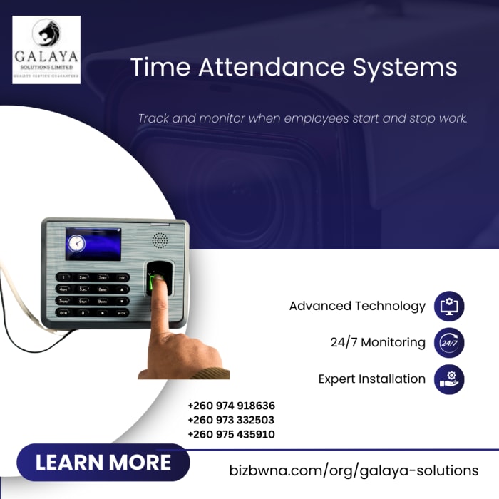 Track and monitor when employees start and stop work