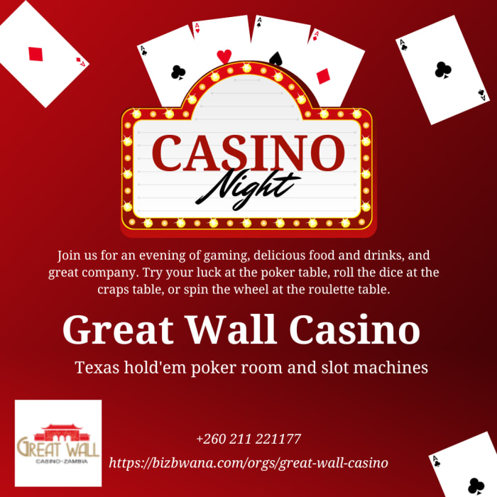 Texas hold'em poker room and slot machines