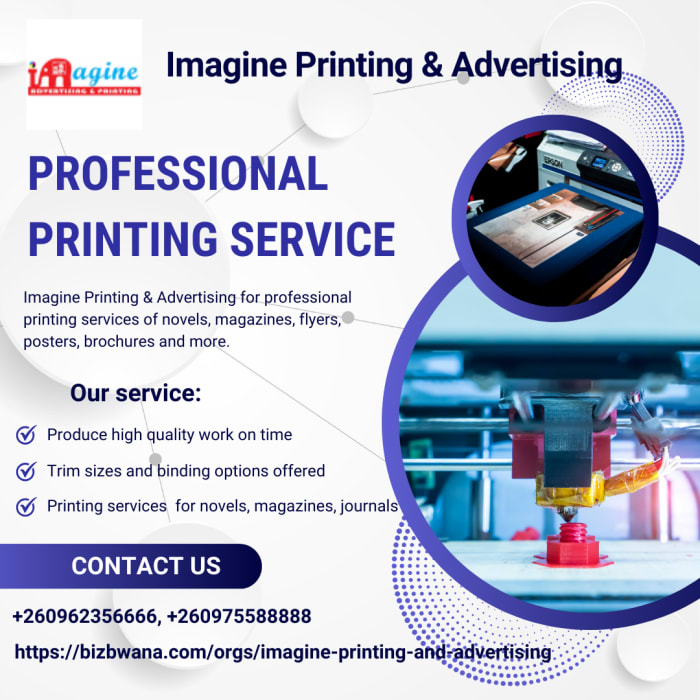 Professional printing services for novels, magazines, journals and more