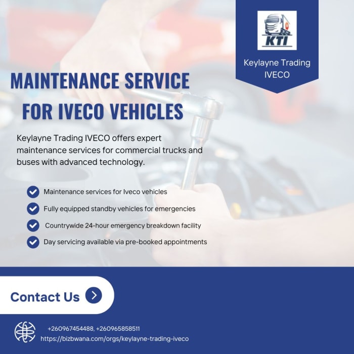 Professional maintenance services for Iveco vehicles