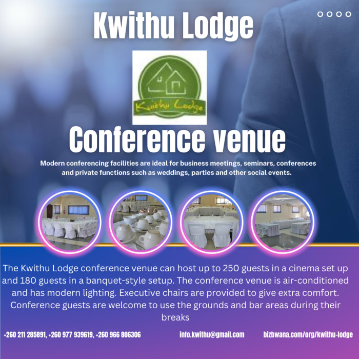 The conference venue at Kwithu Lodge is one of the most sought-after in Lusaka 