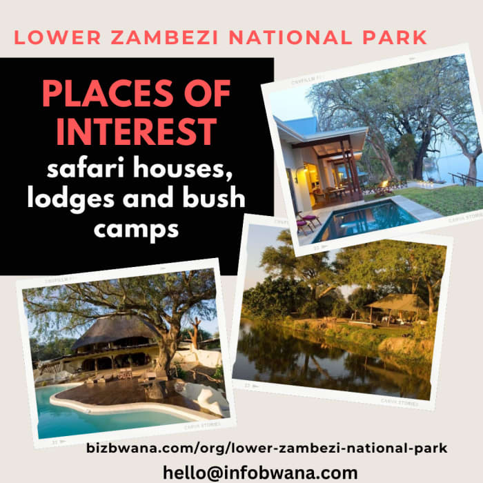 home to a number of safari houses, lodges and bush camps