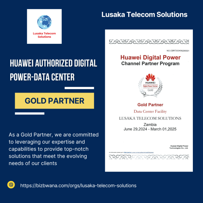 Huawei Authorized Digital Power-Data Center Facility Gold Partner! 