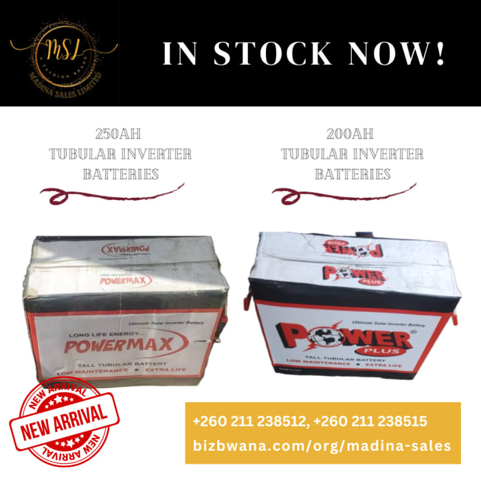 Tubular inverter batteries available now