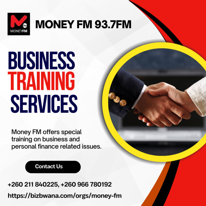 Special training on business and personal finance related issues