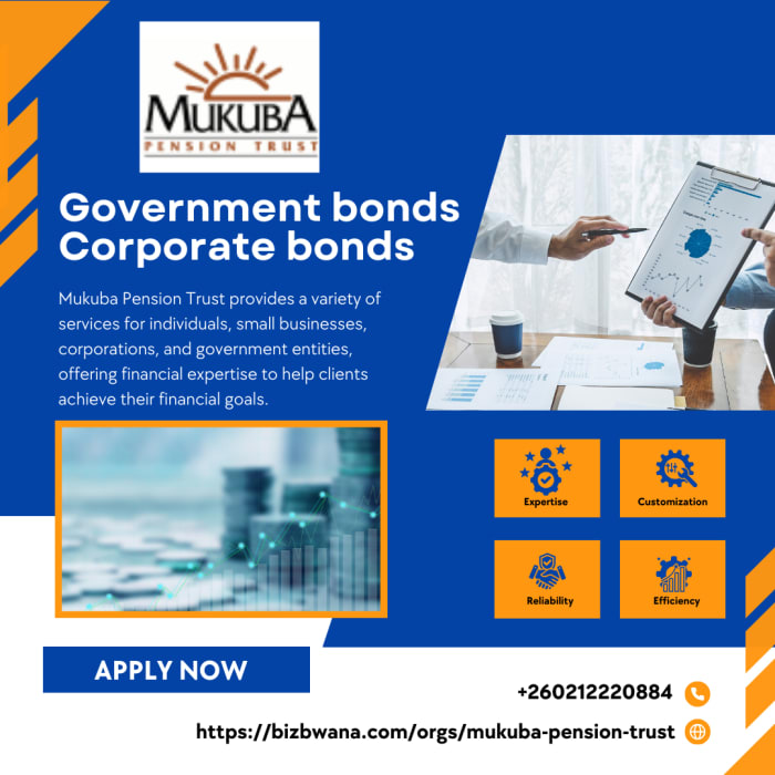 Government bonds and corporate bonds