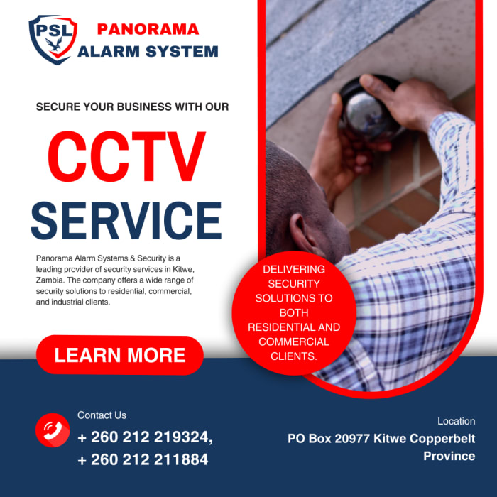 Panorama Alarm Systems & Security is a leading provider of security services in Kitwe, Zambia. 