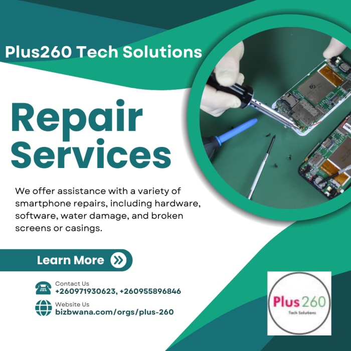 Professional electronic repairs from Plus260 Tech Solutions