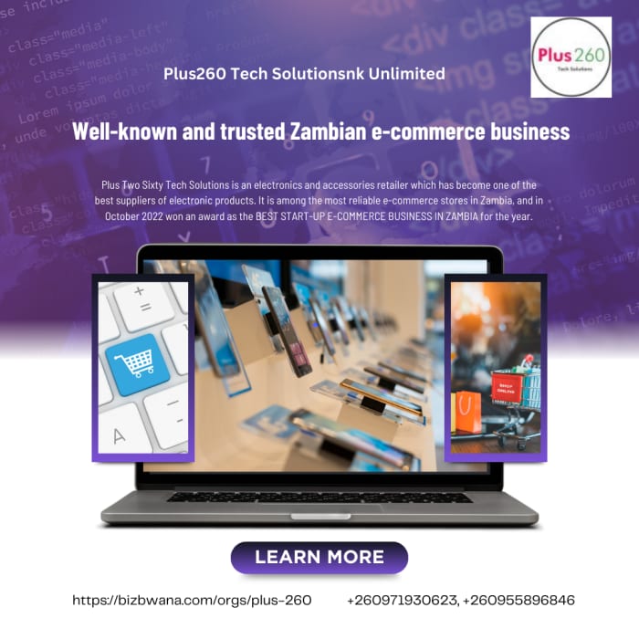 Well-known and trusted Zambian e-commerce business