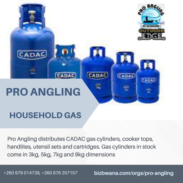 Distributors of CADAC gas cylinder and cooker tops