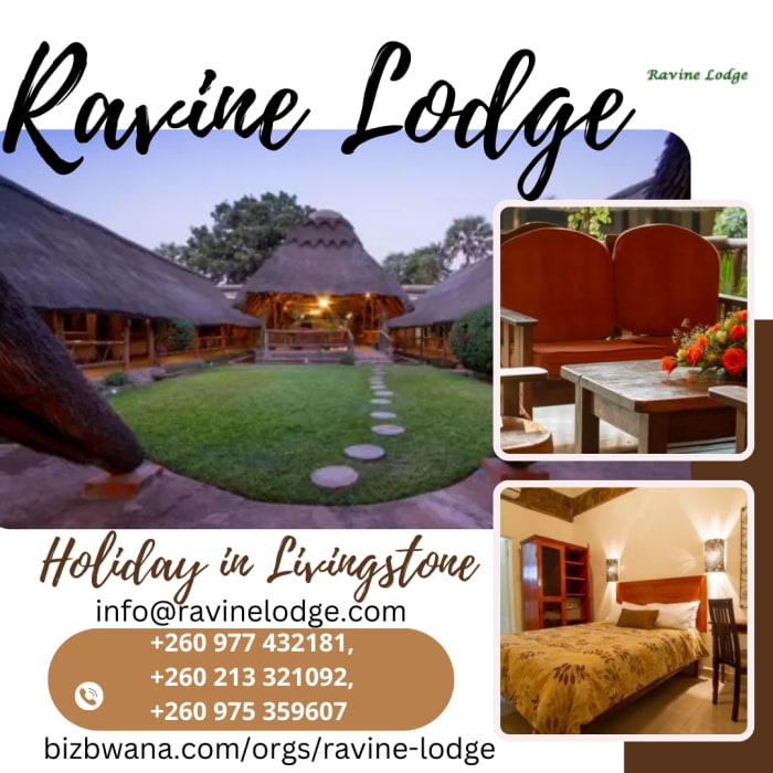 Ravine Lodge is a beautiful place to stay during your holiday in Livingstone, Zambia.