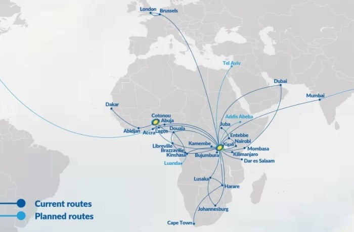 Flights to 26 cities in Western, Central, Eastern and Southern Africa, Middle East, Asia and Europe