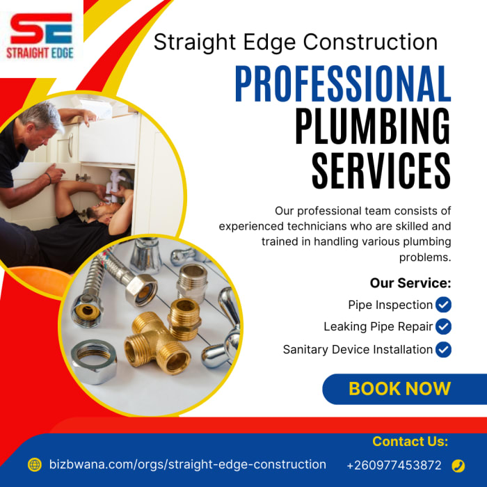 Plumbing services whether inside or outside your home or business