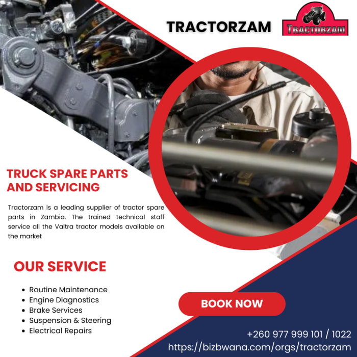 The leading provider of tractor spare parts in Zambia News by