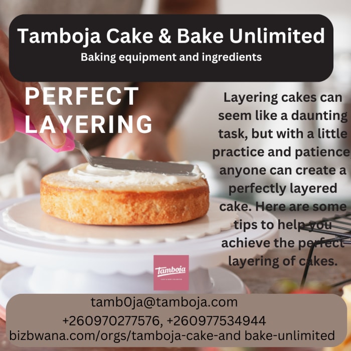 Here are some tips to help you achieve the perfect layering of cakes.