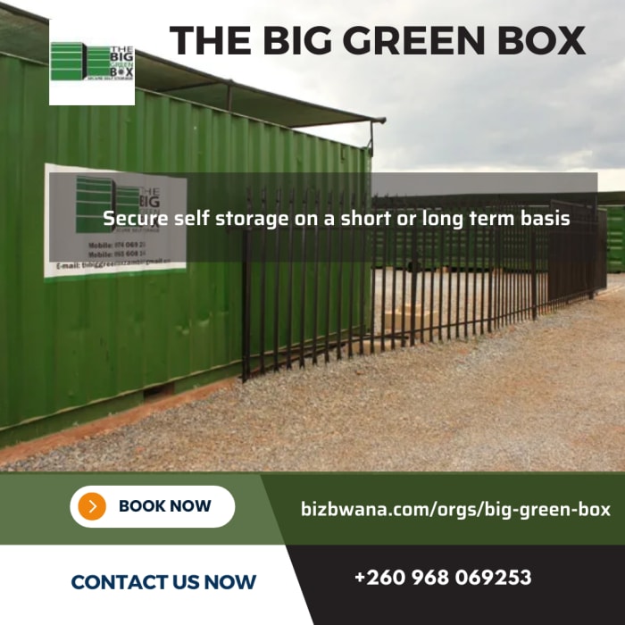 Secure self storage on a short or long term basis