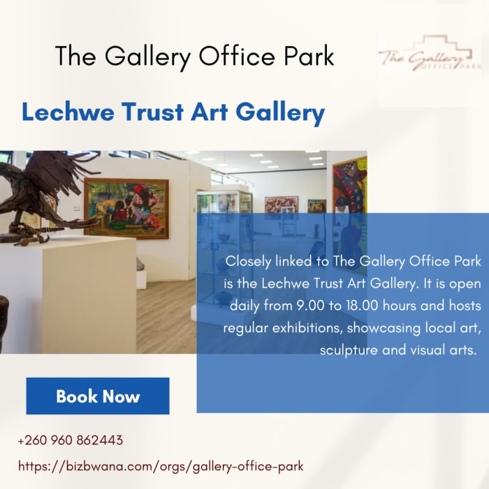 Lechwe Trust Art Gallery - showcasing local art, sculpture and visual arts
