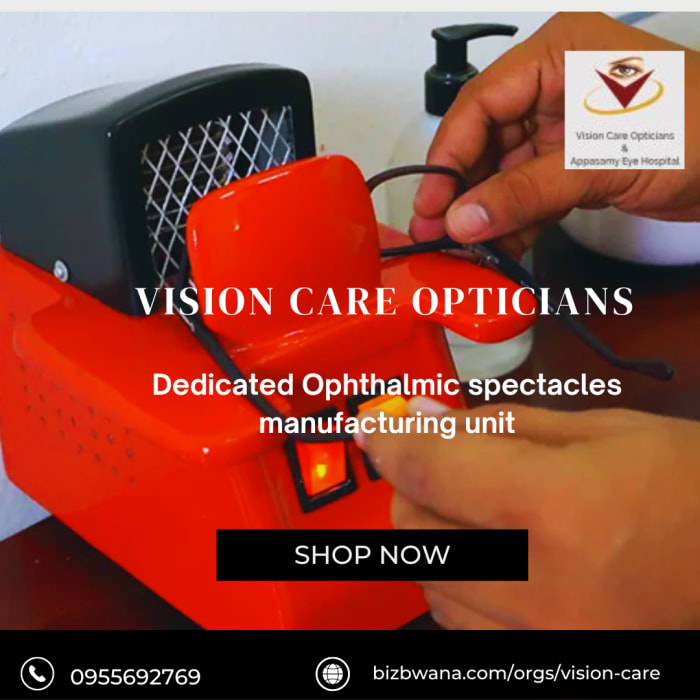 Dedicated Ophthalmic spectacles manufacturing unit