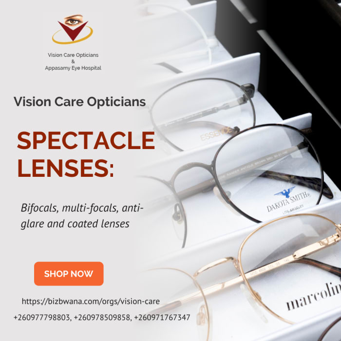 Spectacle lenses: bifocals, multi-focals, anti-glare and coated lenses