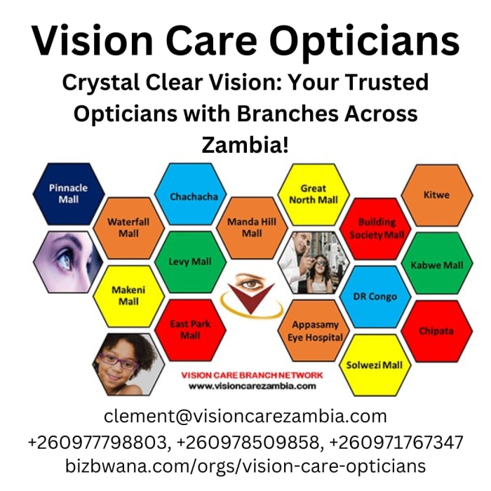 Crystal Clear Vision: Your Trusted Opticians with Branches Across Zambia!