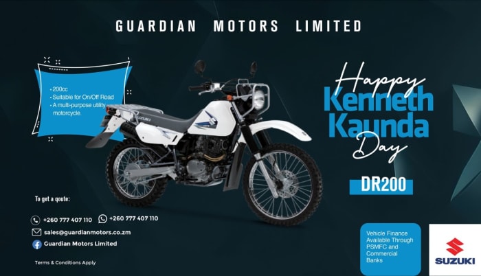 Happy Kenneth Kaunda Day from Guardian Motors! 