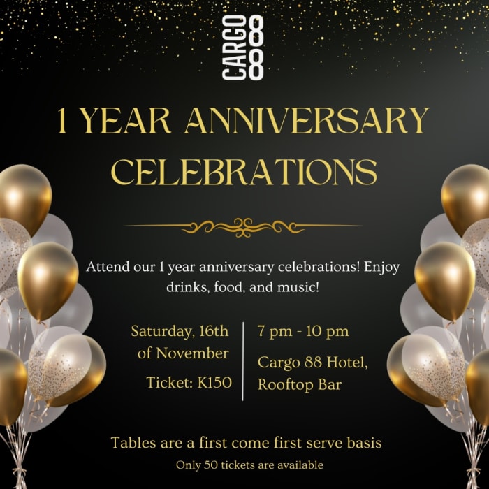🎉 Come and celebrate our 1-year anniversary at Cargo88 Hotel! 🎉