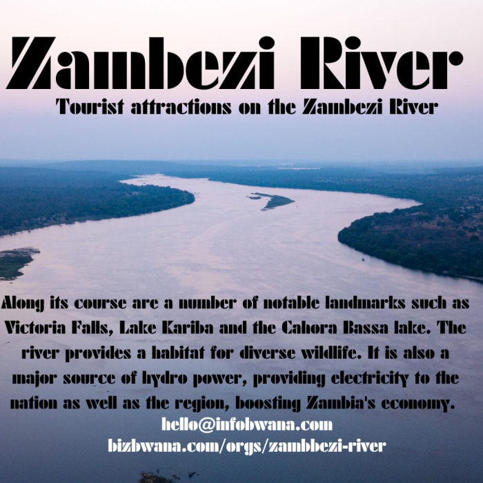 The Zambezi Rive, one of the most significant rivers in Africa.