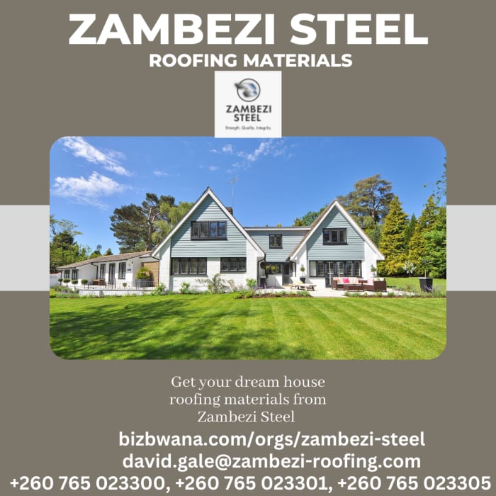 Zambezi Steel is a leading provider of high-quality roofing materials located in Lusaka, Zambia. 