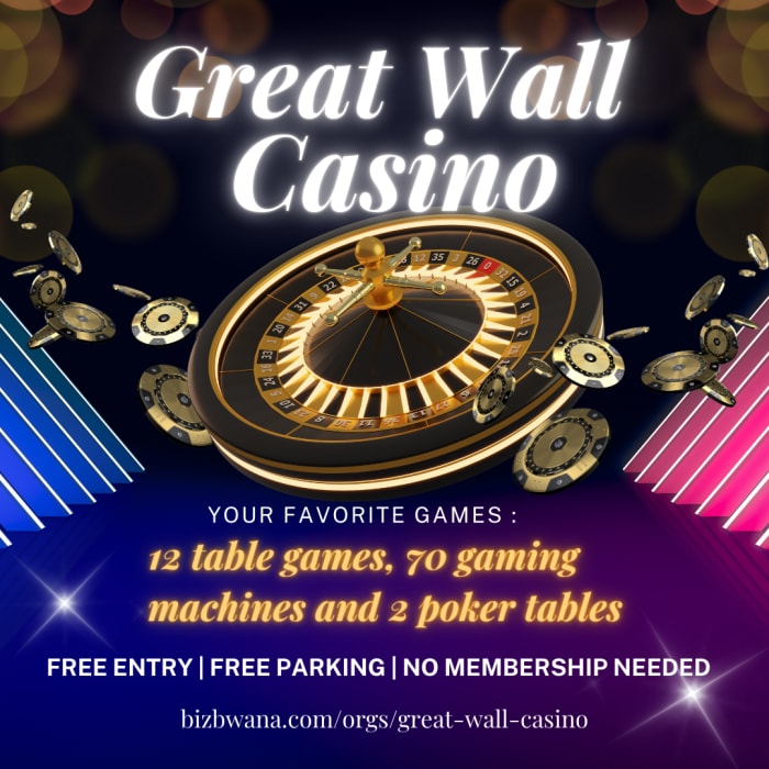 12 table games, 70 gaming machines and 2 poker tables