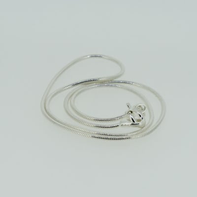 Silver chain link necklace image