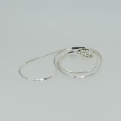 Fine silver linked necklace image