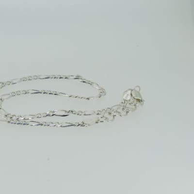 Silver linked rings necklace image